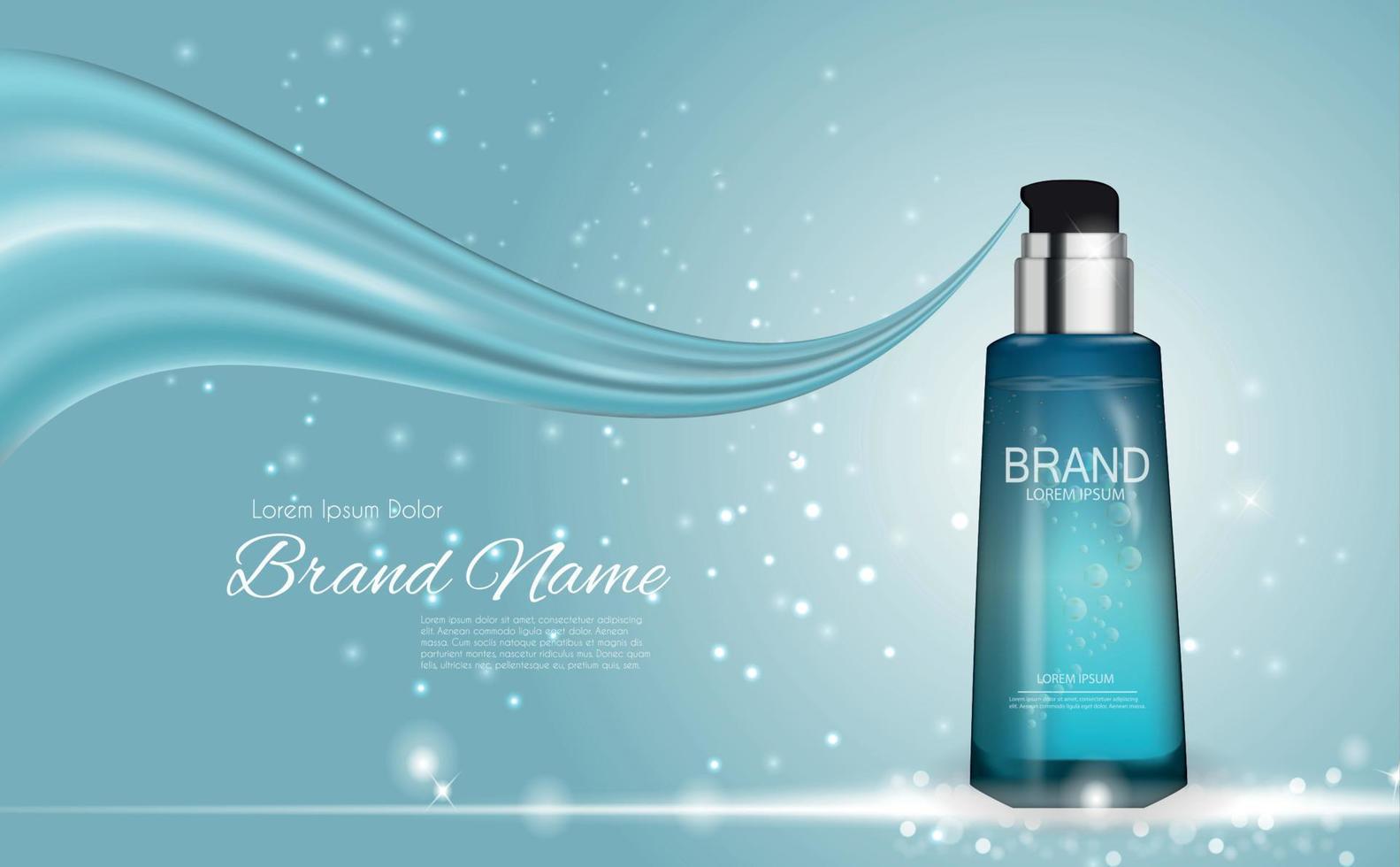 Design Cosmetics Product  Template for Ads or Magazine Background. 3D Realistic Vector Iillustration