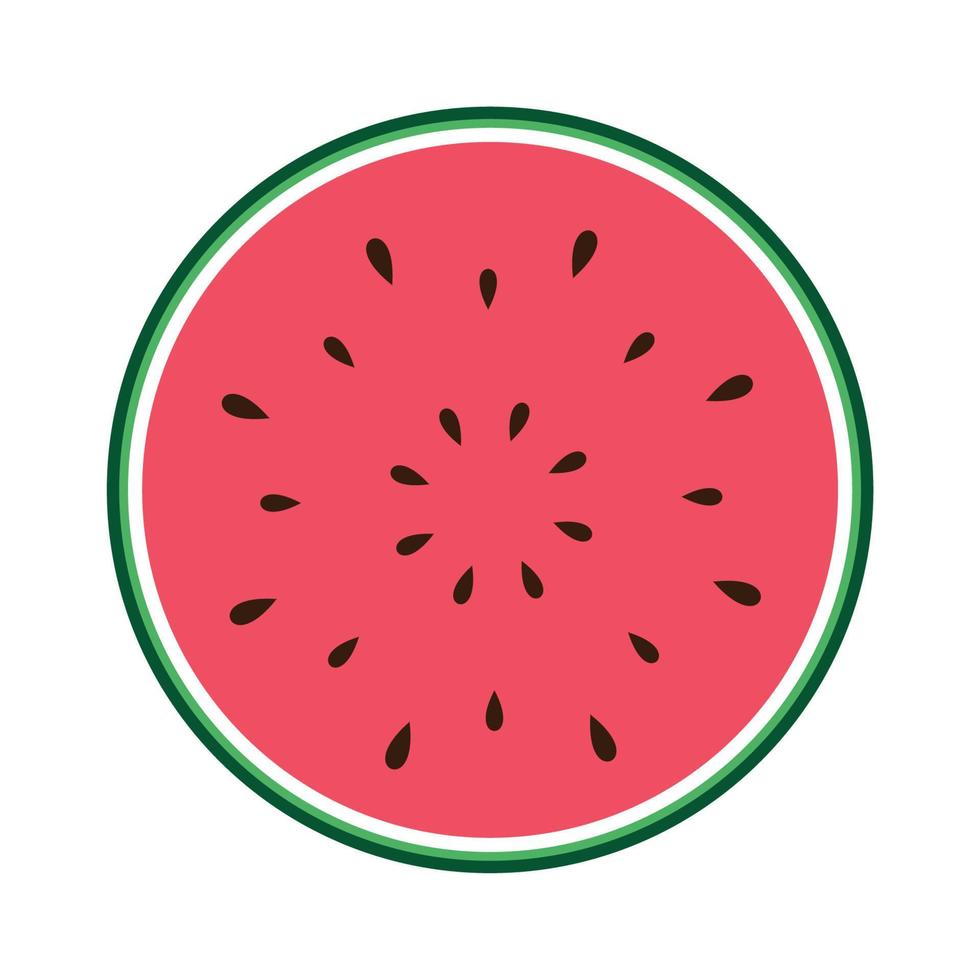 Watermelon Icon Isolated in White Background. Vector Illustration.