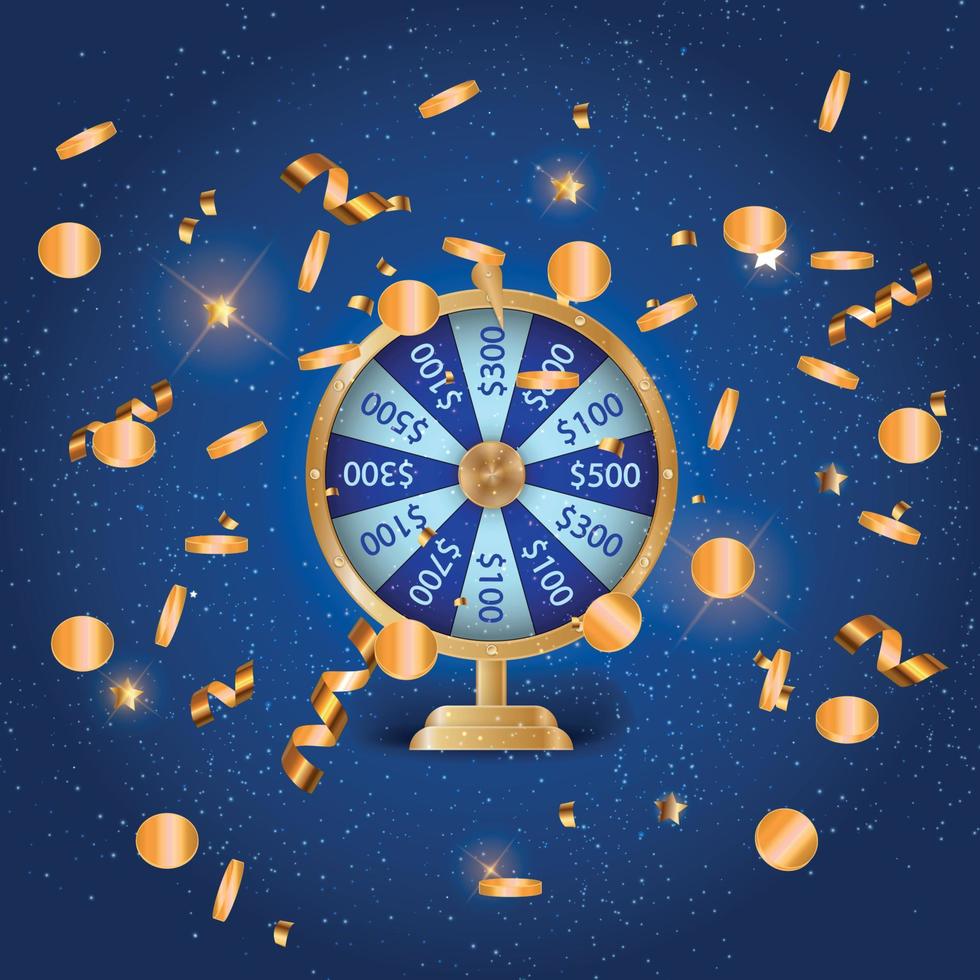 Colorful wheel of fortune. Chance of victory. Vector Illustration