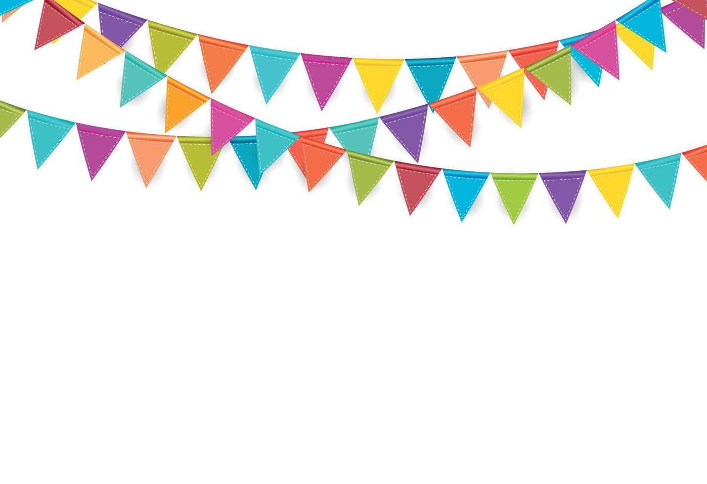 Party Background with Flags Vector Illustration