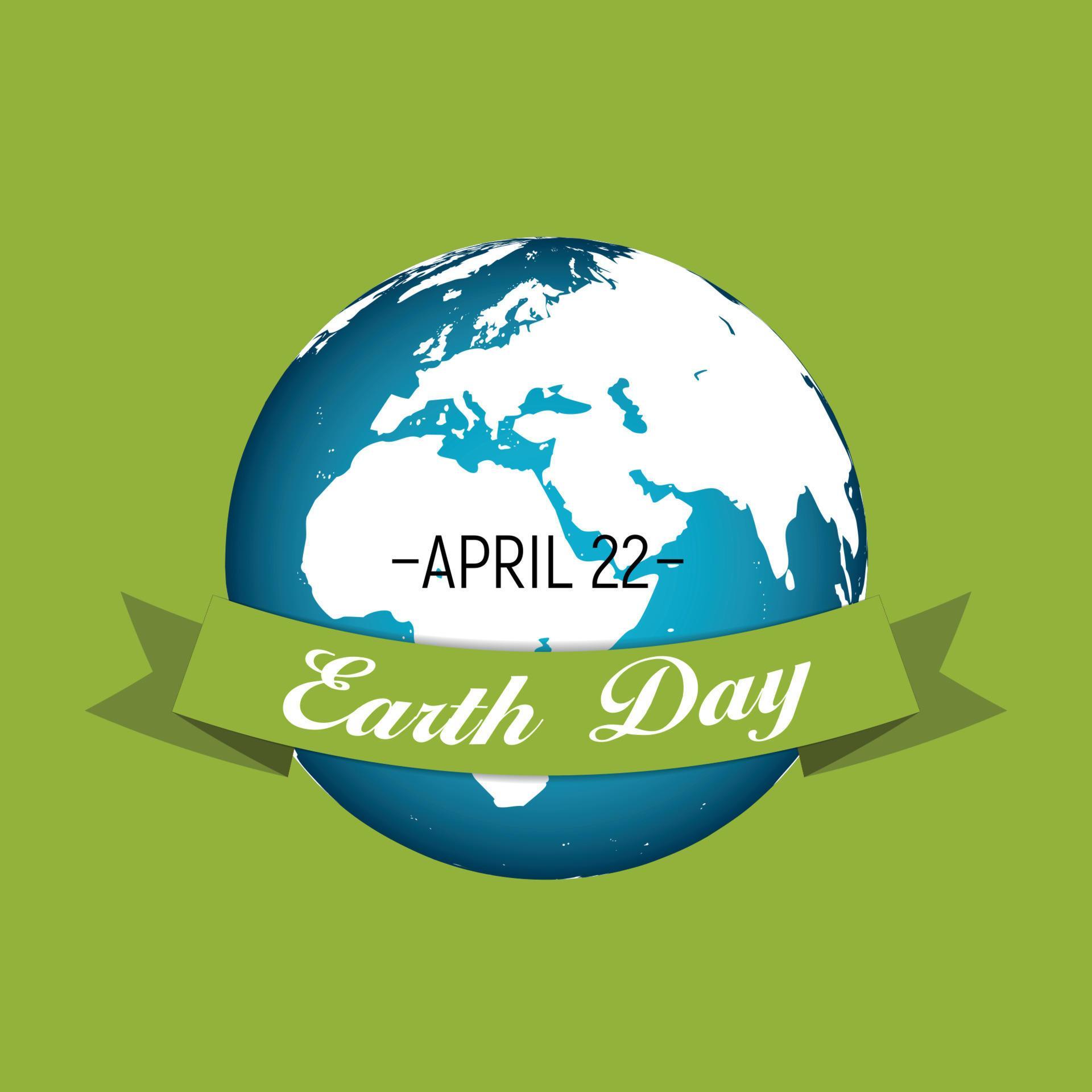 April 22, Earth Day Background Vector Illustration 4548284 Vector Art