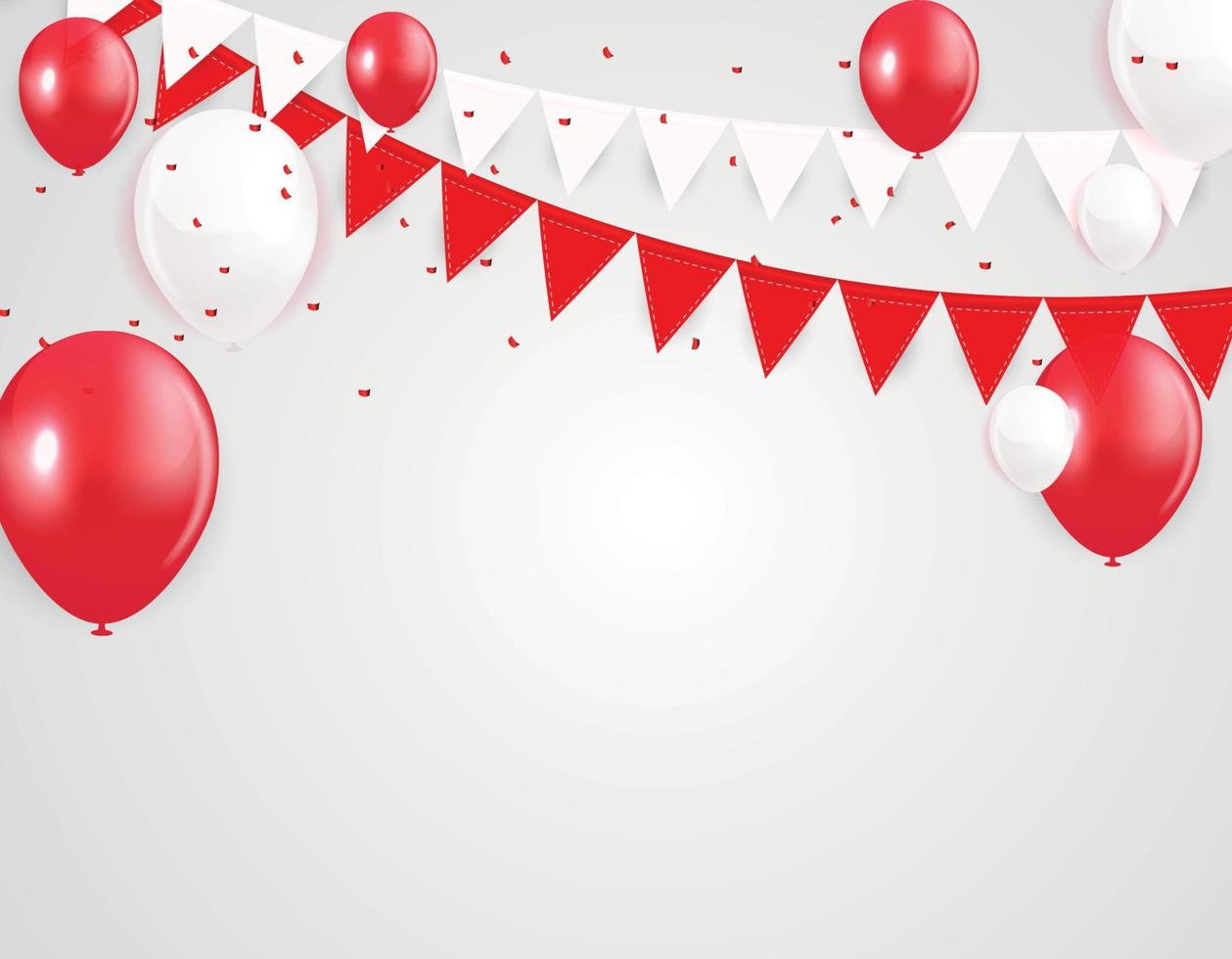 Glossy Happy Birthday Balloons Background Vector Illustration