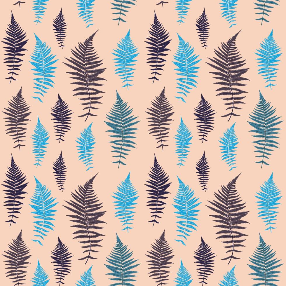 Fern Leaf Vector Fern Leaf Vector Seamless Pattern Background Illustration