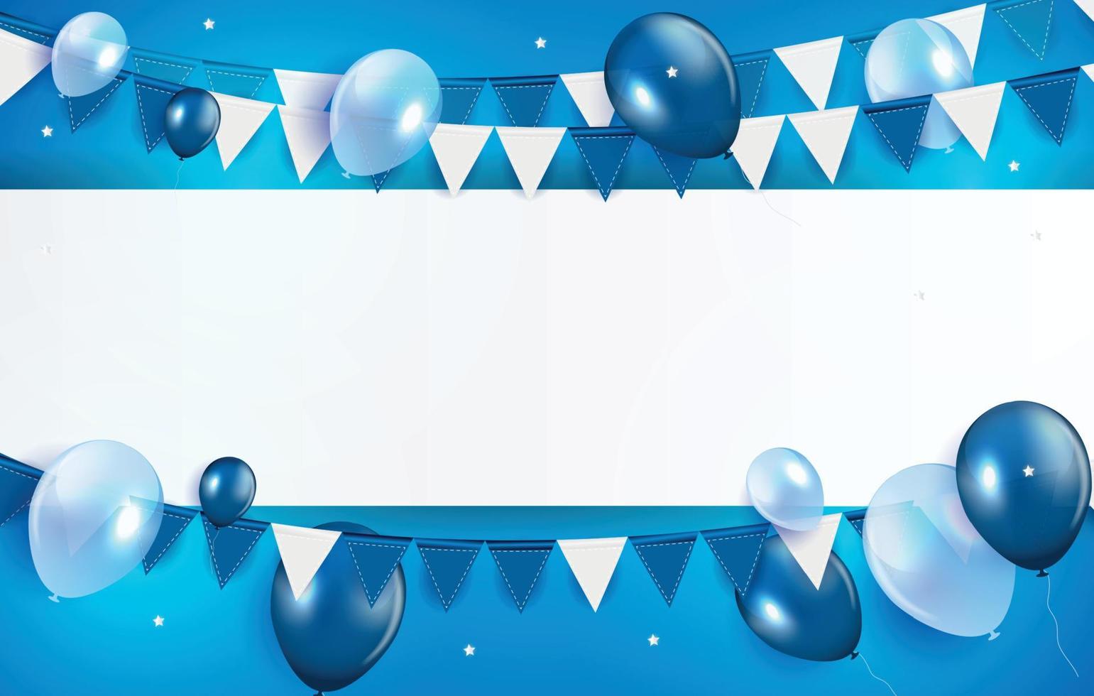 Glossy Happy Birthday Balloons Background Vector Illustration