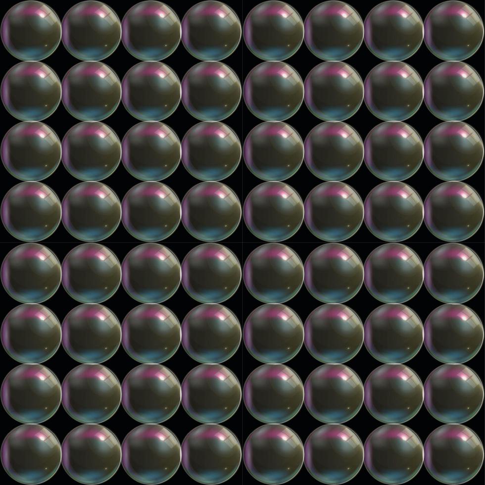 Burbujas de cea sobre fondo negro. patrón sin costuras. ilustración vectorial vector