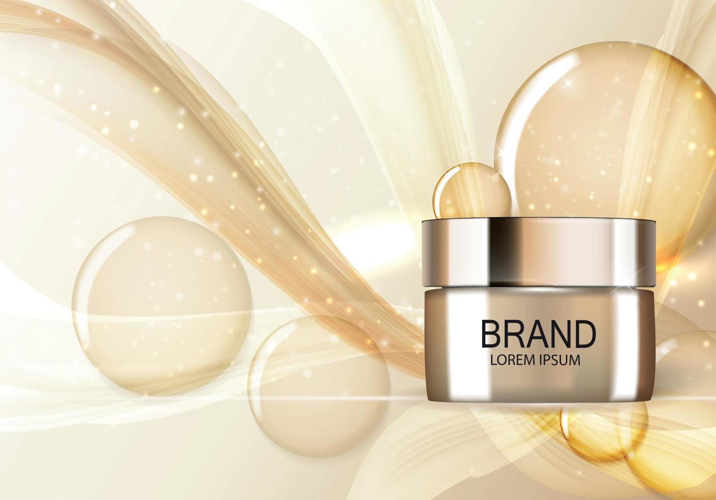 Design Cosmetics Product  Template for Ads or Magazine Background. 3D Realistic Vector Iillustration