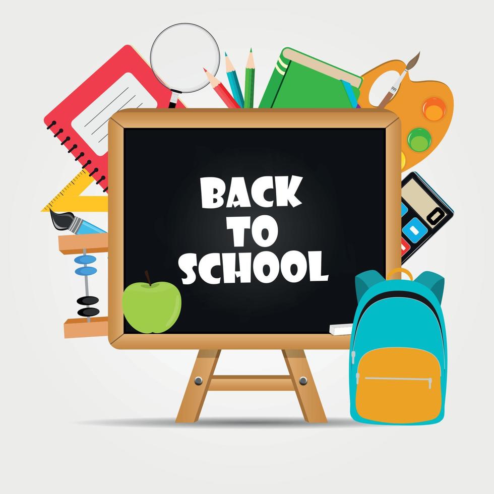 Back to School Background Vector Illustration