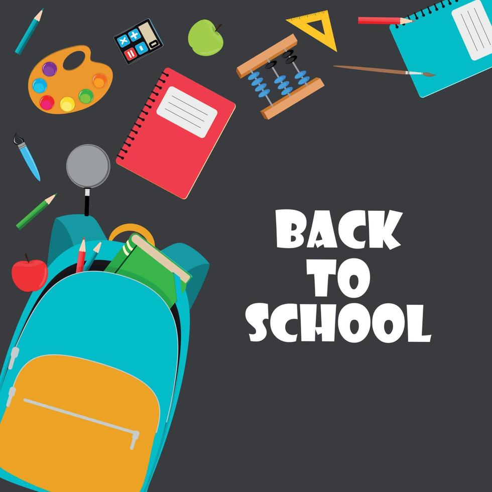 Back to School Background Vector Illustration