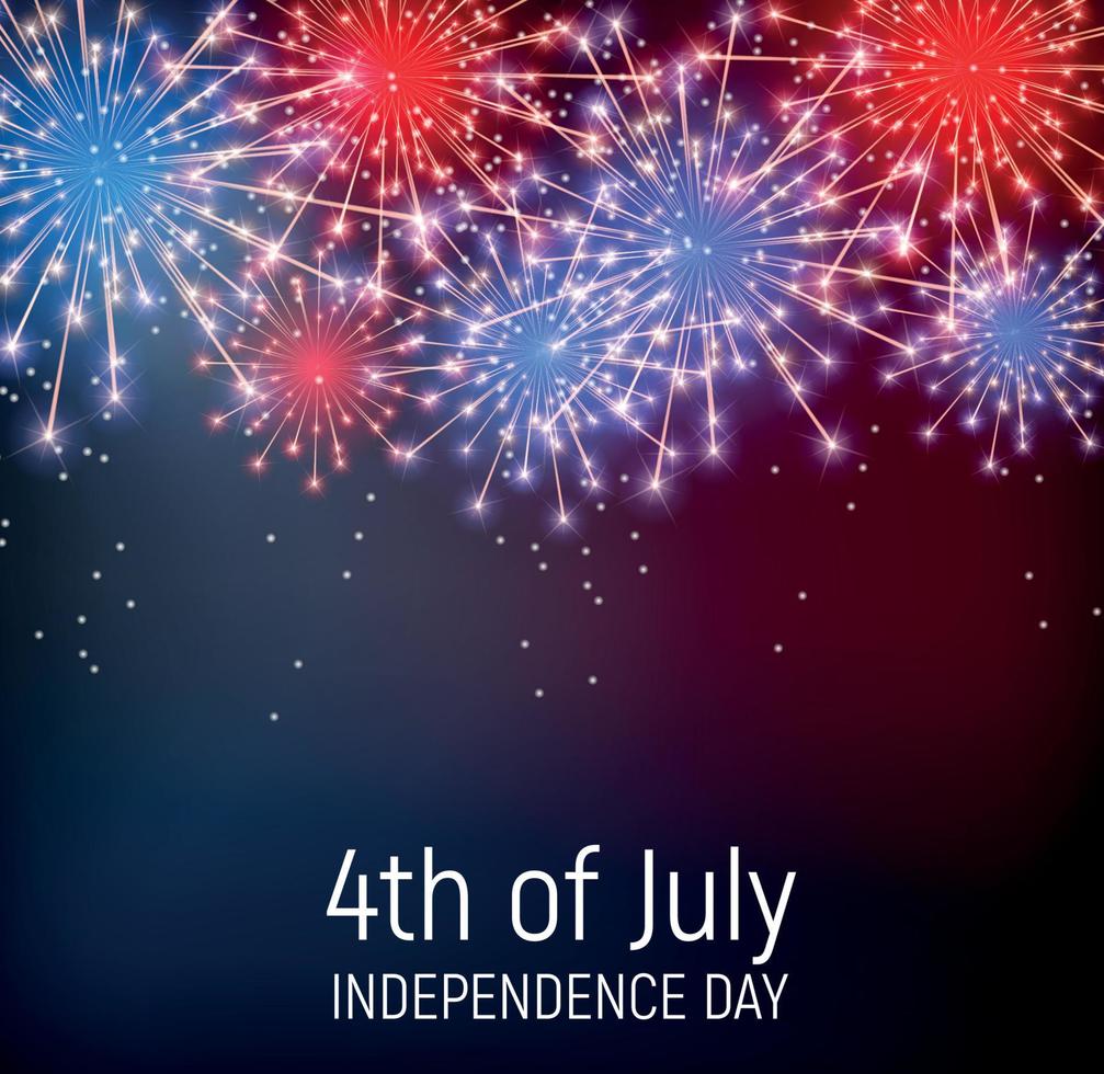 Fourth of July, Independence day of the United States. Happy Birthday America. Vector Illustration