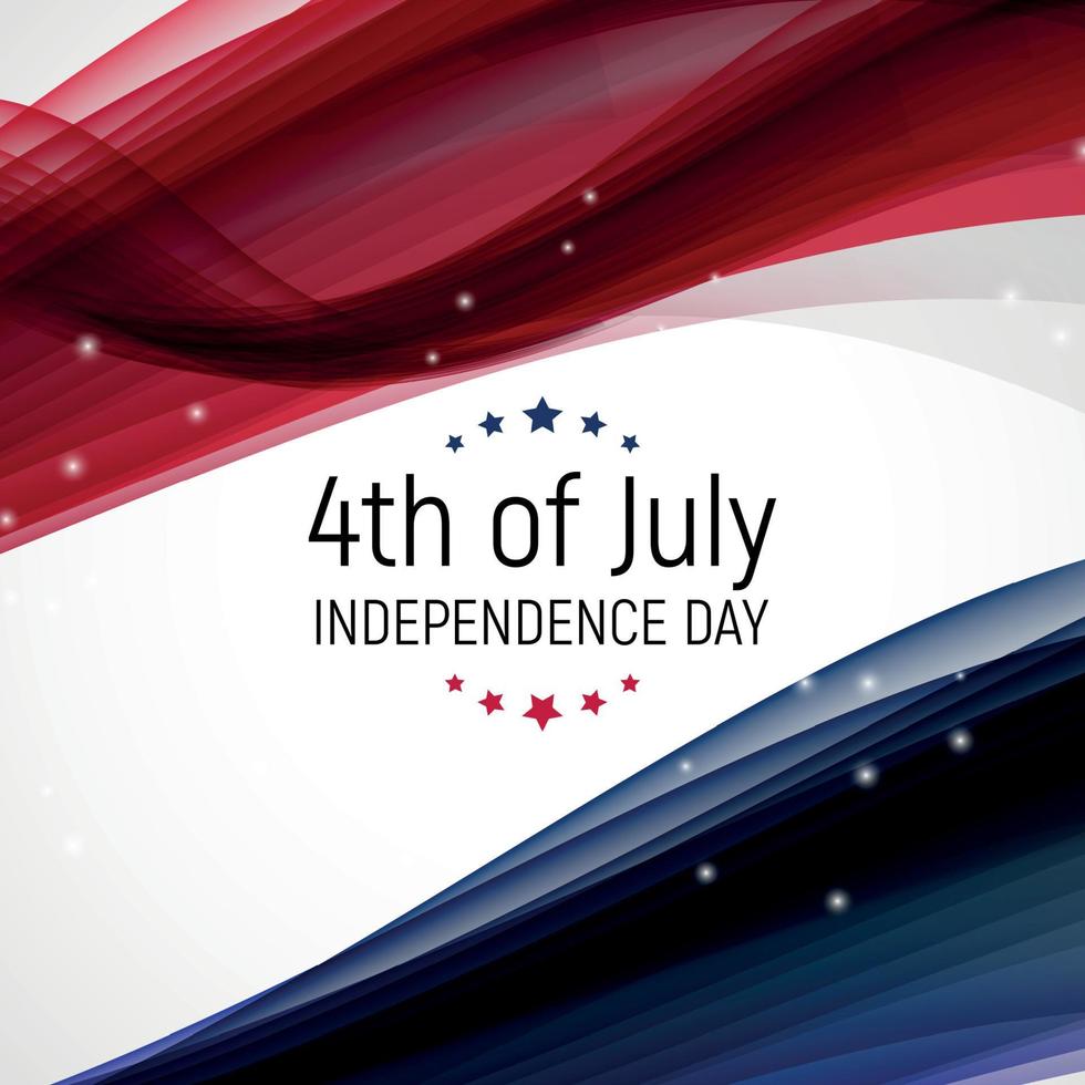 Fourth of July, Independence day of the United States. Happy Birthday America. Vector Illustration