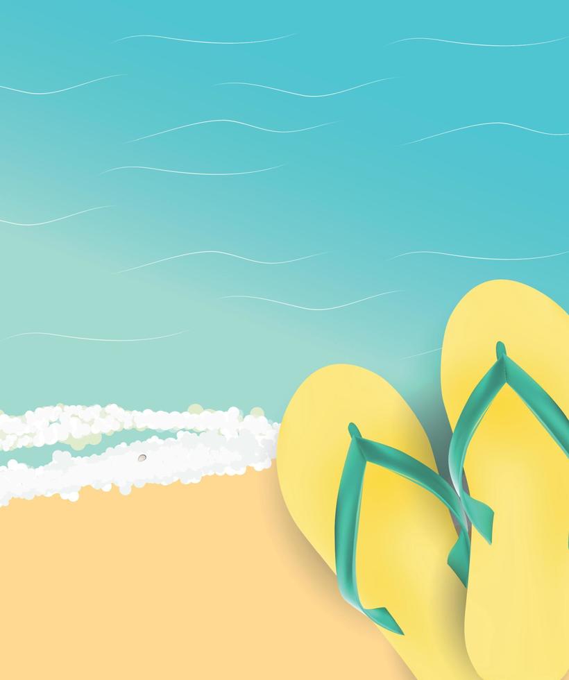 Fondo de horario de verano. Ilustración de vector de playa soleada