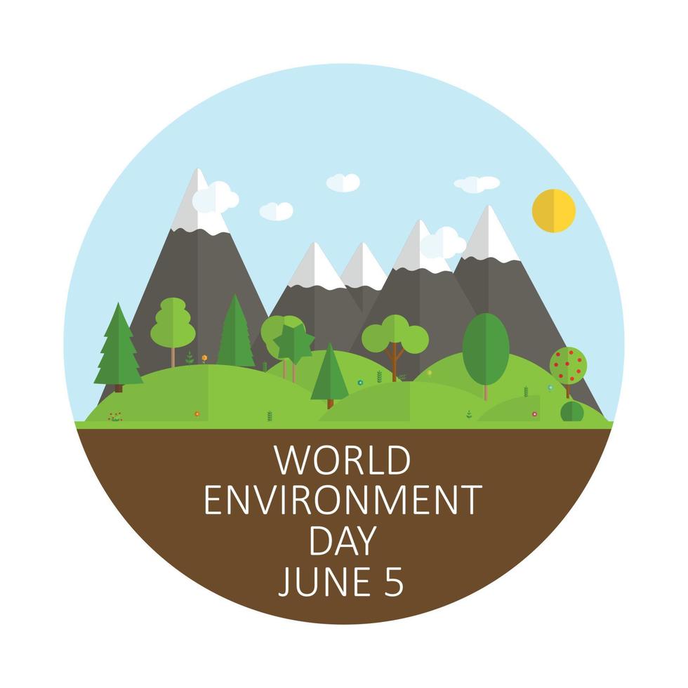 World environment day concept background. Vector Illustration