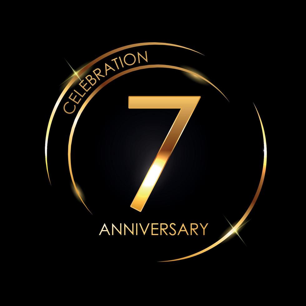 Template Logo 7 Years Anniversary Vector Illustration