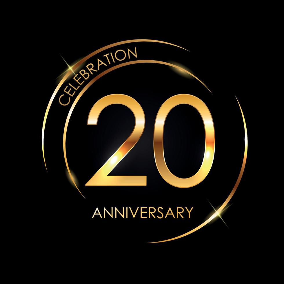 Template Logo 20 Years Anniversary Vector Illustration