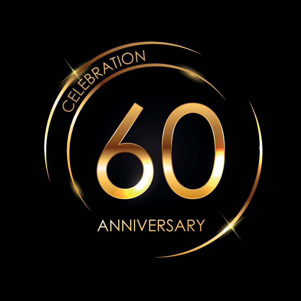 Template Logo 60 Years Anniversary Vector Illustration