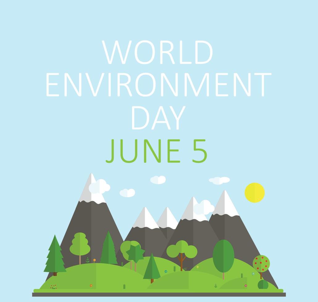 World environment day concept background. Vector Illustration