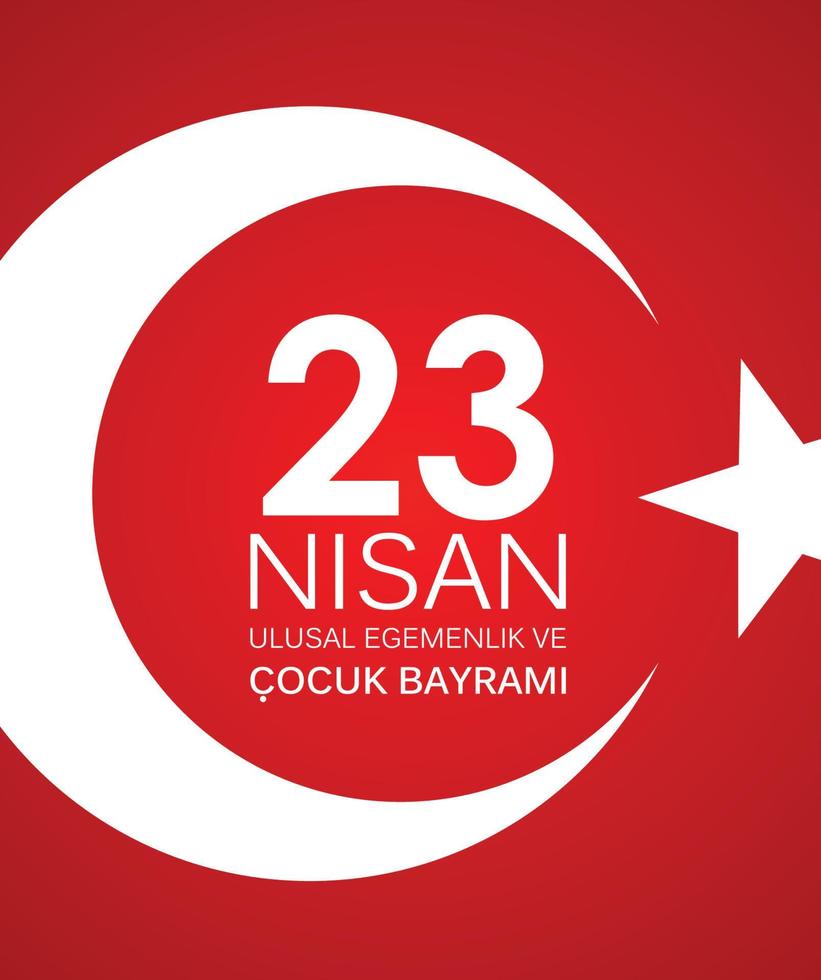 23 de nisan cocuk baryrami. Ilustración de vector de día del niño turco 23 de abril