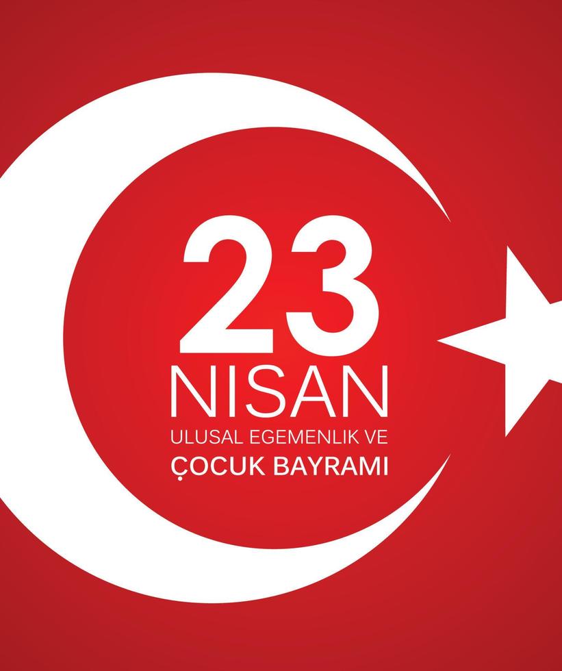 23 nisan cocuk baryrami.  Turkish April 23 Childrens Day Vector Illustration