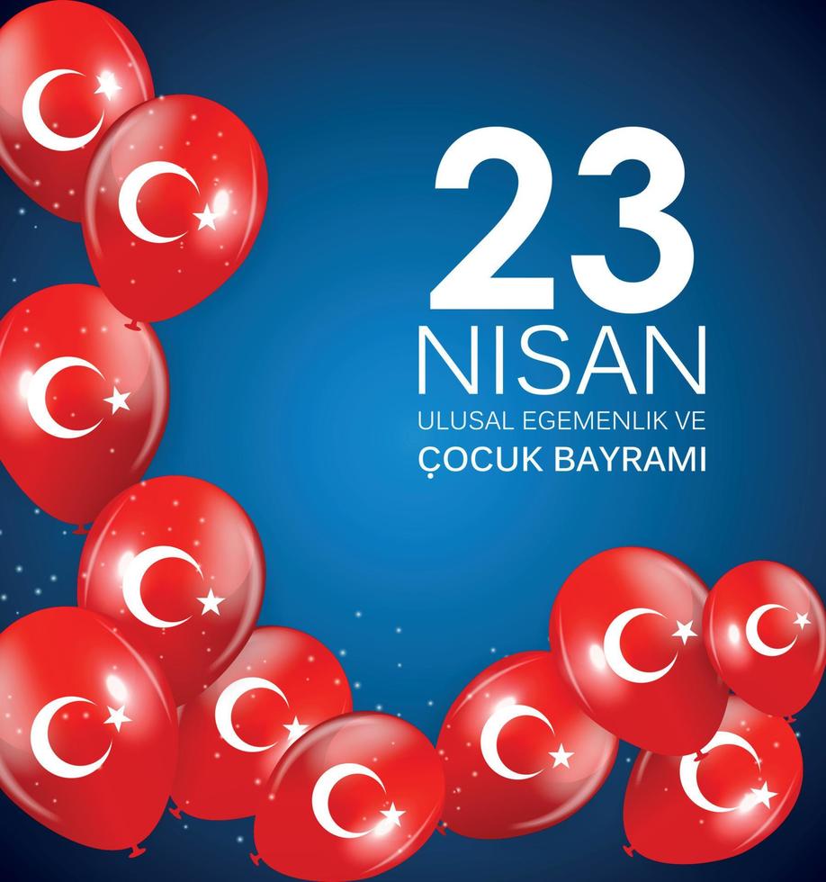 23 nisan cocuk baryrami.  Turkish April 23 Childrens Day Vector Illustration