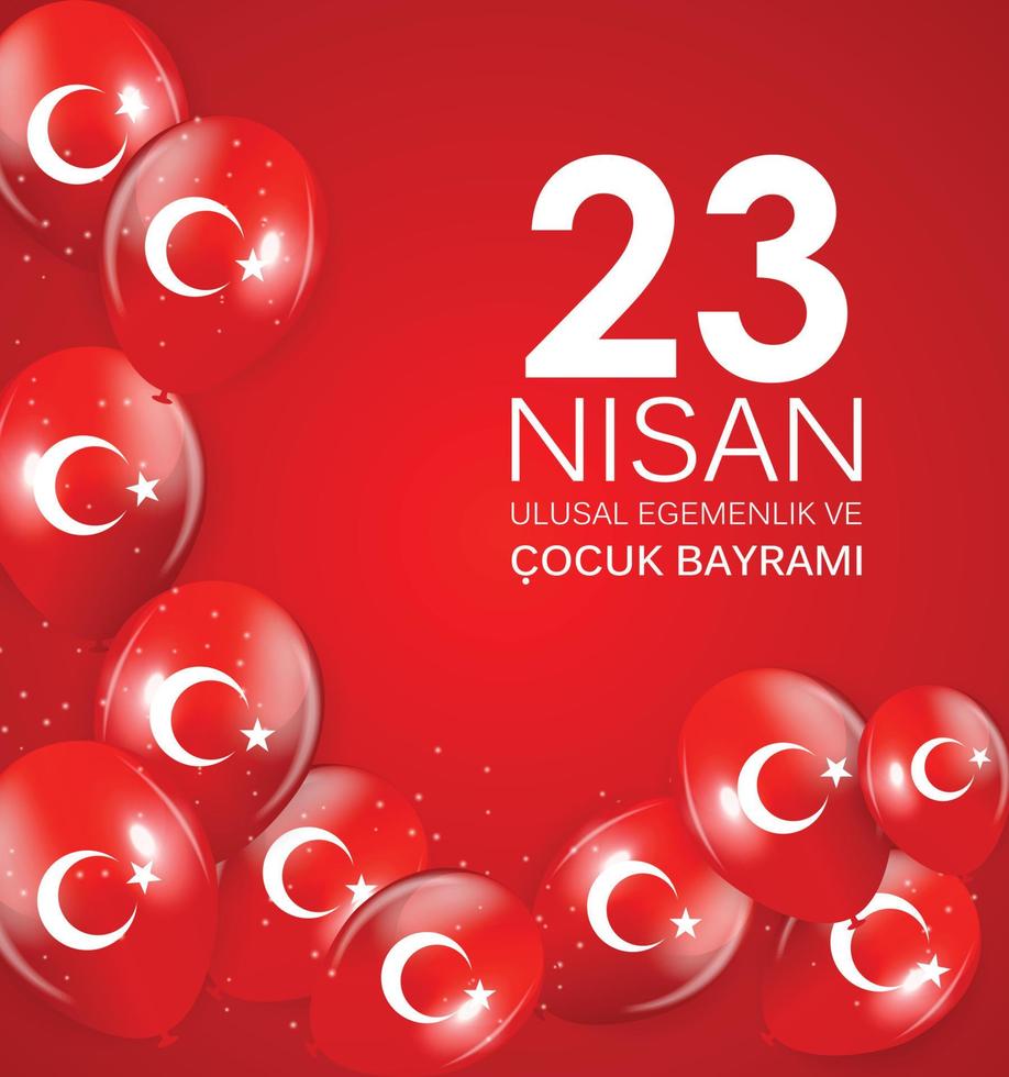 23 nisan cocuk baryrami.  Turkish April 23 Childrens Day Vector Illustration