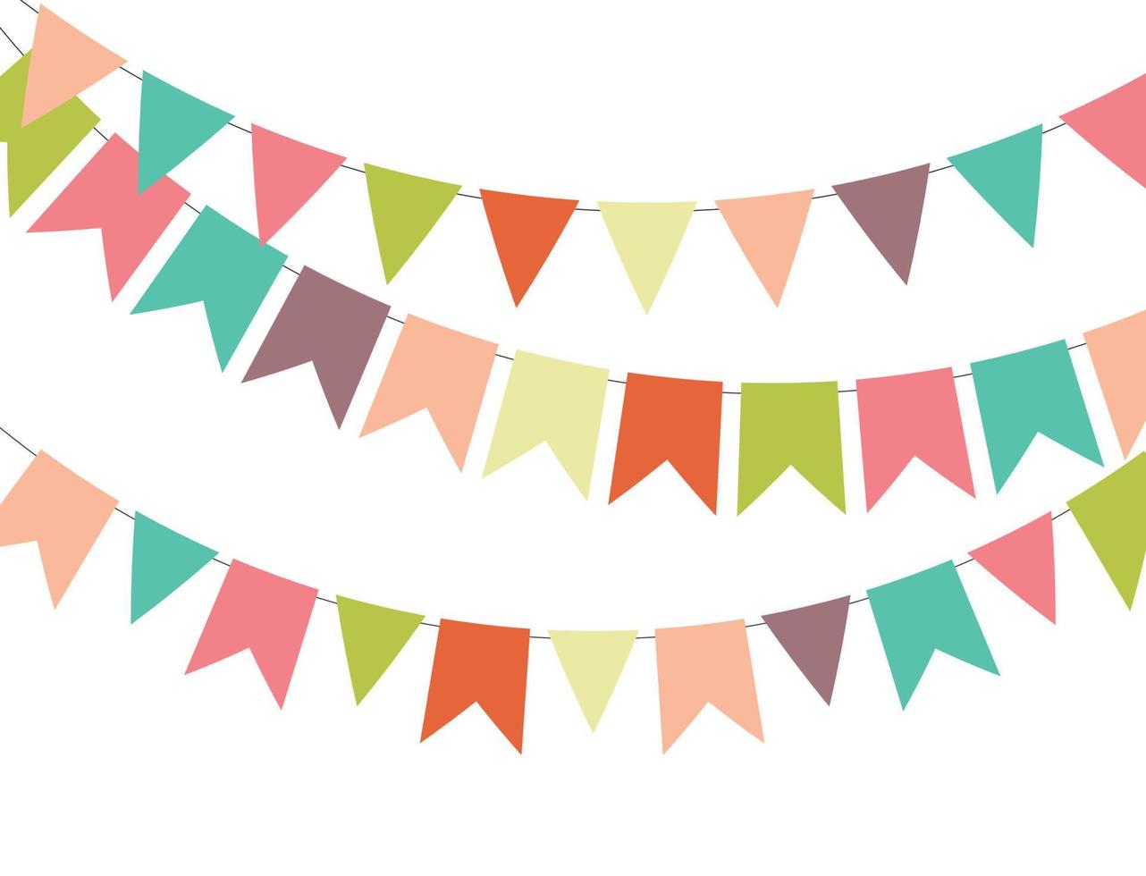 Party Background with Flags Vector Illustration