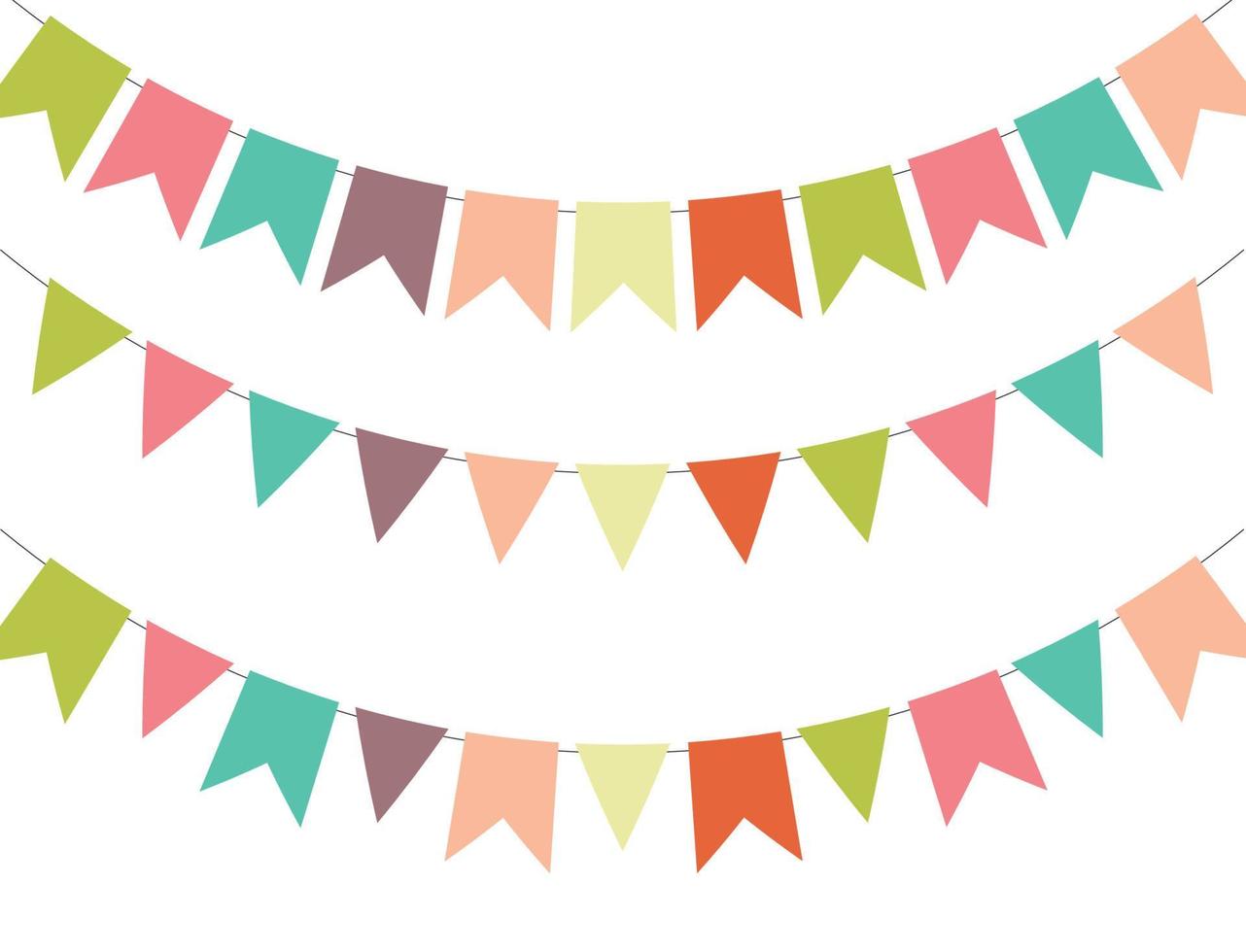 Party Background with Flags Vector Illustration