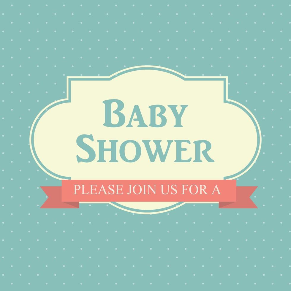 Baby Shower Invitation Vector Illustration