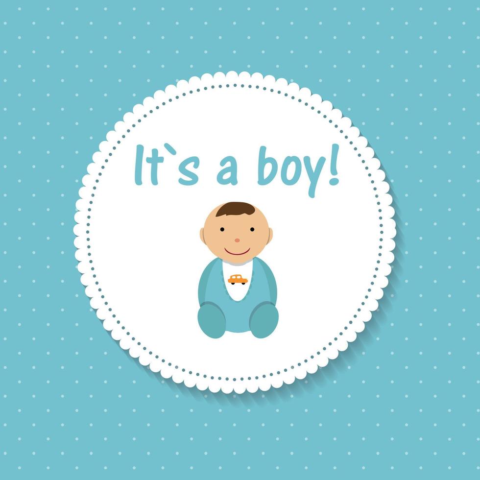 Vector Illustration for Newborn Boy