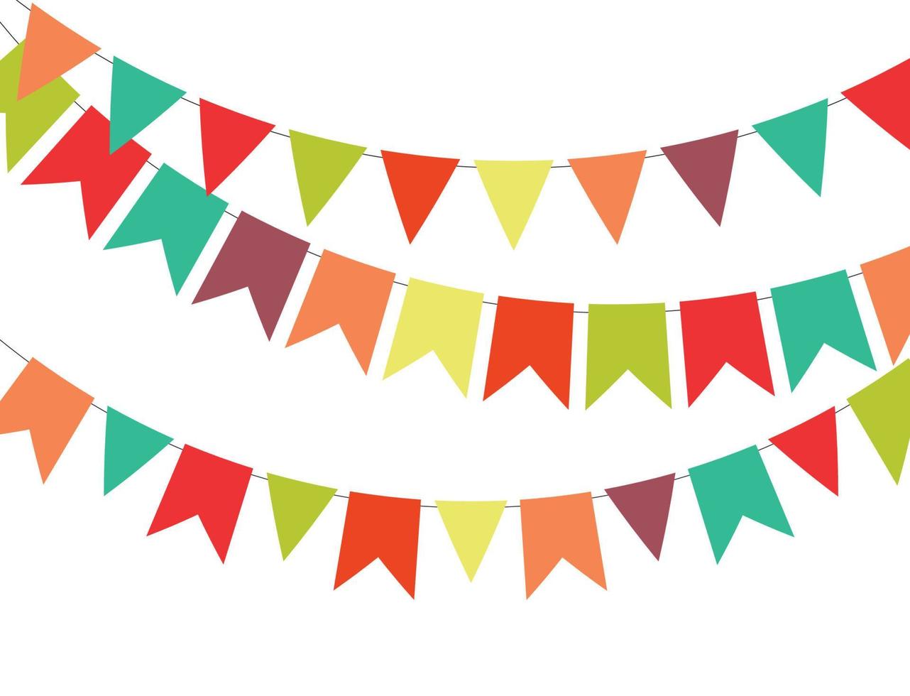 Party Background with Flags Vector Illustration