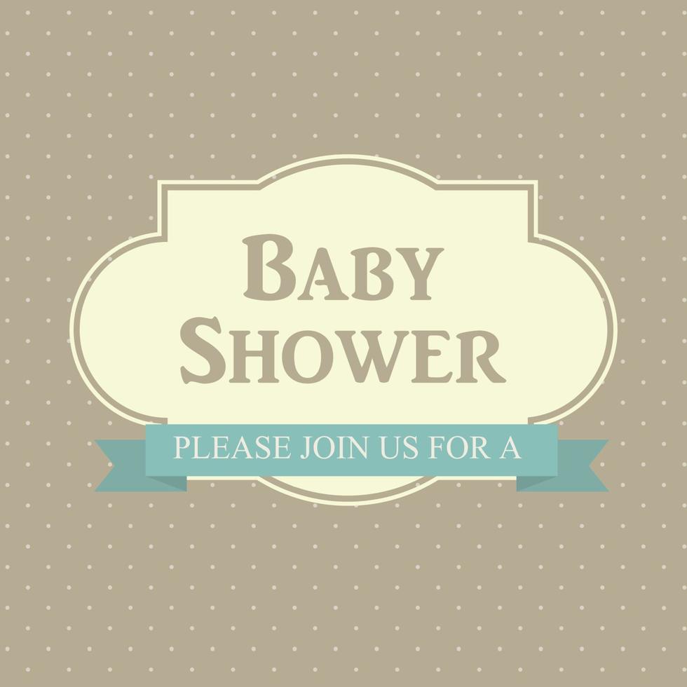 Baby Shower Invitation Vector Illustration