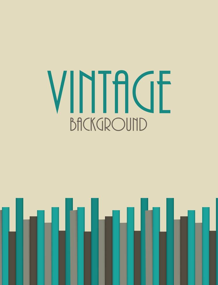 Retro Vintage Background Template Vector Illustration
