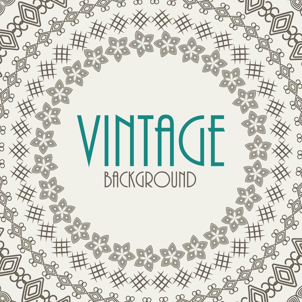 Retro Vintage Background Template Vector Illustration