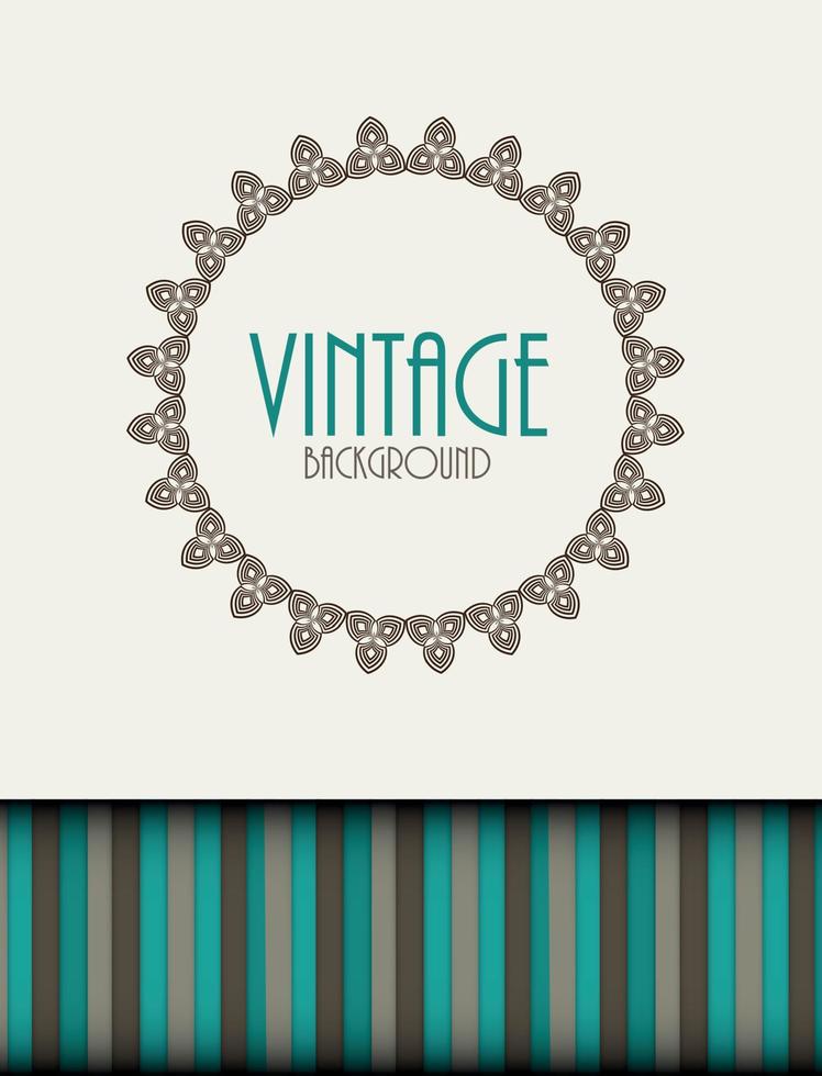 Retro Vintage Background Template Vector Illustration