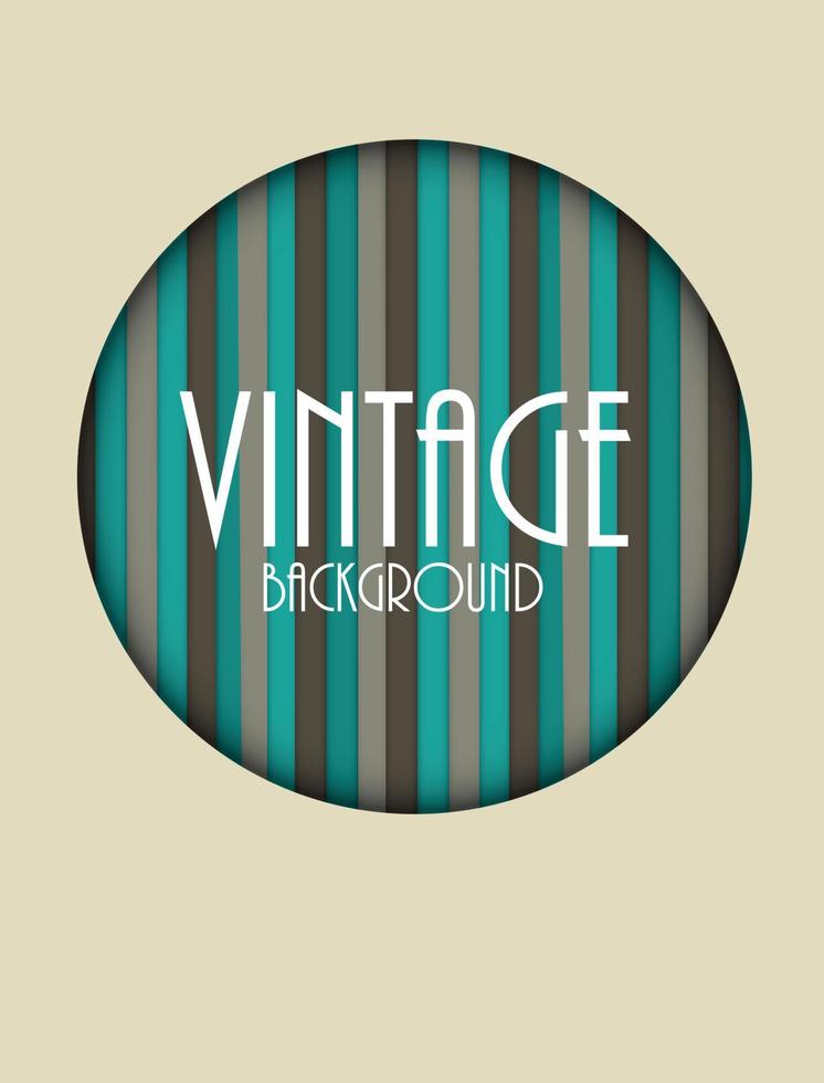 Retro Vintage Background Template Vector Illustration