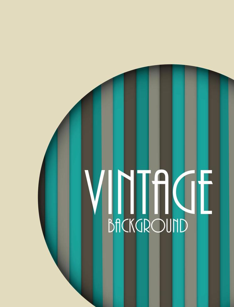 Retro Vintage Background Template Vector Illustration