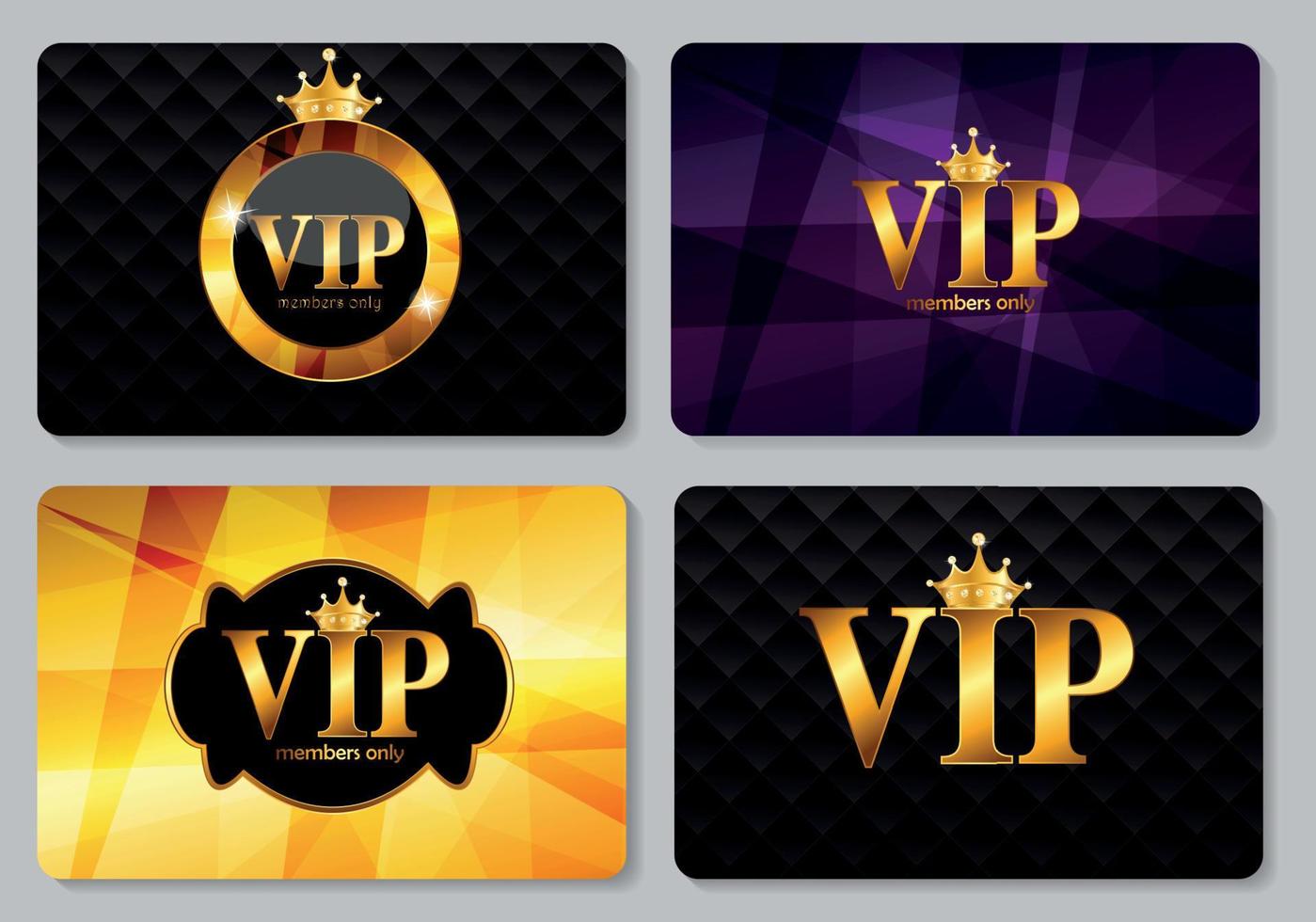 VIP Members Card Vector Illustration