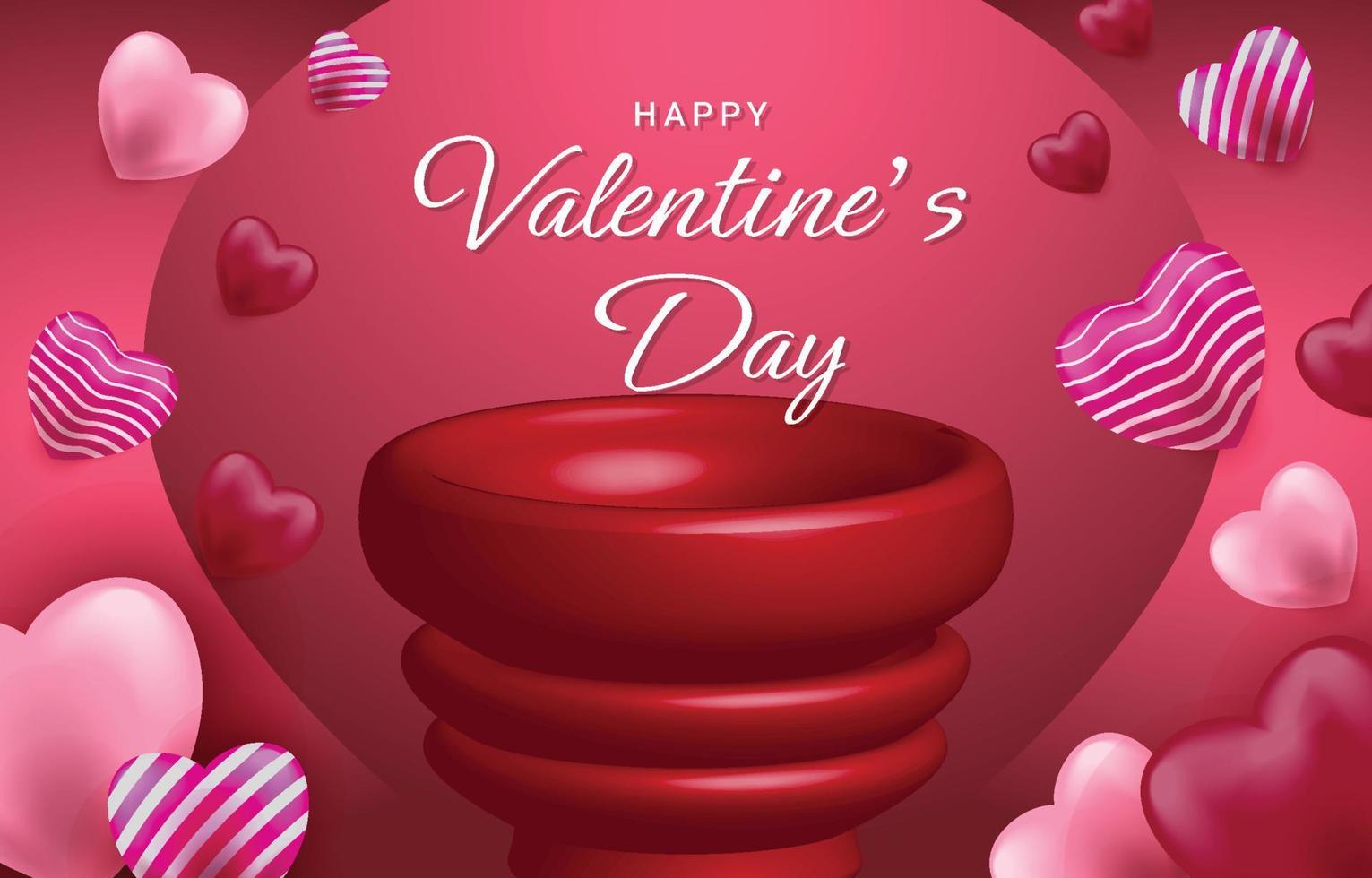 hermoso fondo feliz dia de san valentin vector