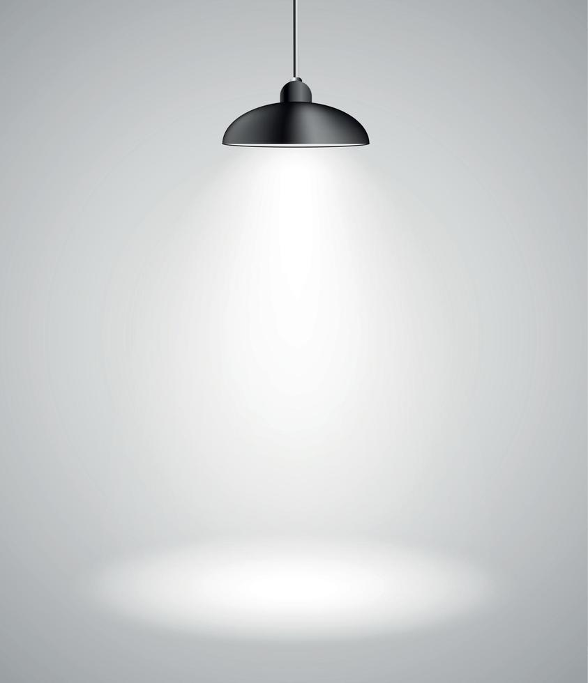 Background with Lighting Lamp. Empty Space for Your Text or Object vector