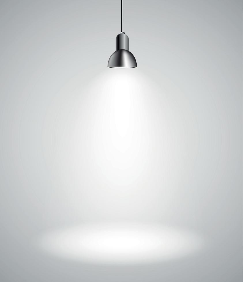 Background with Lighting Lamp. Empty Space for Your Text or Object vector