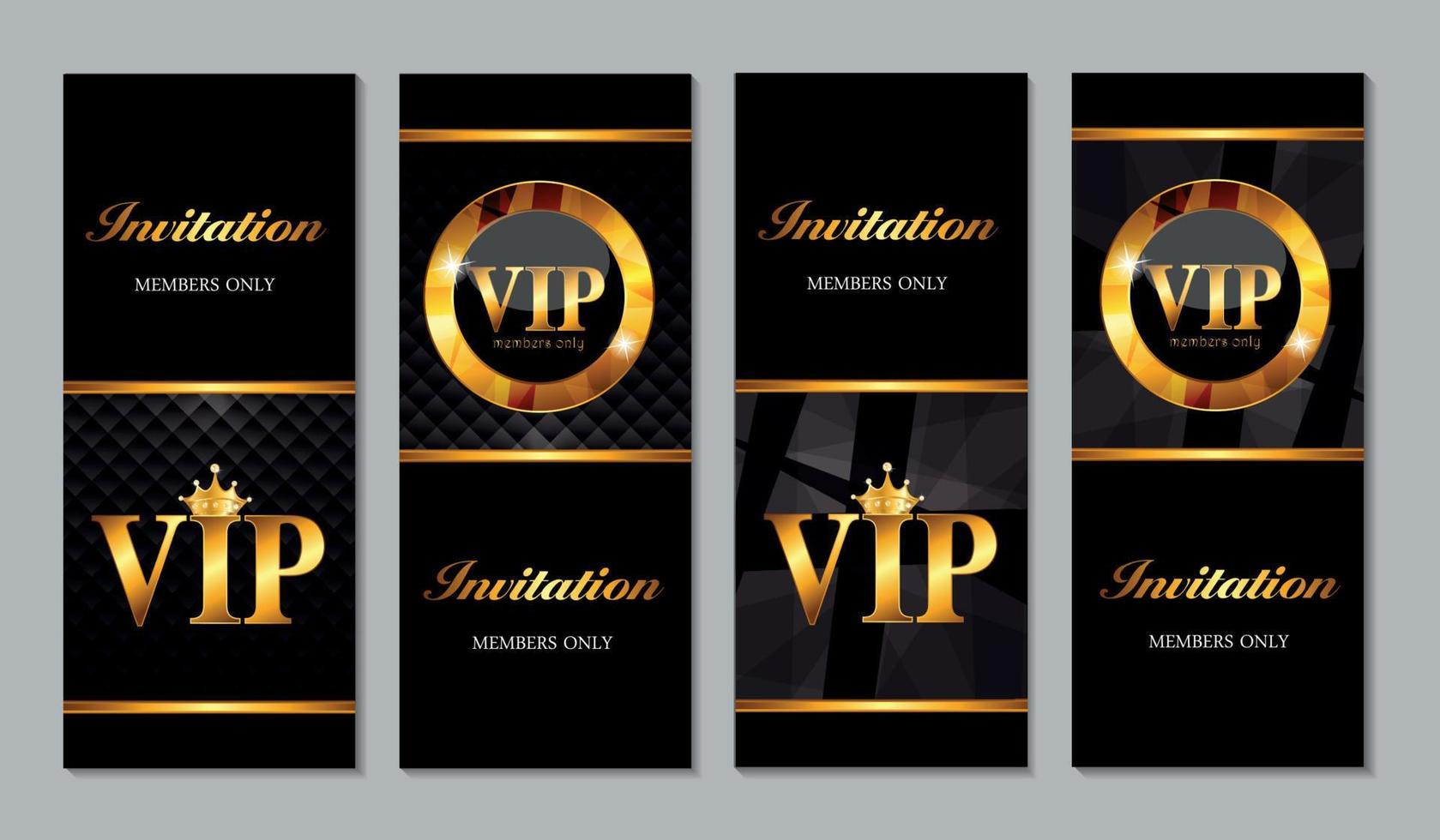 VIP Members Card Vector Illustration