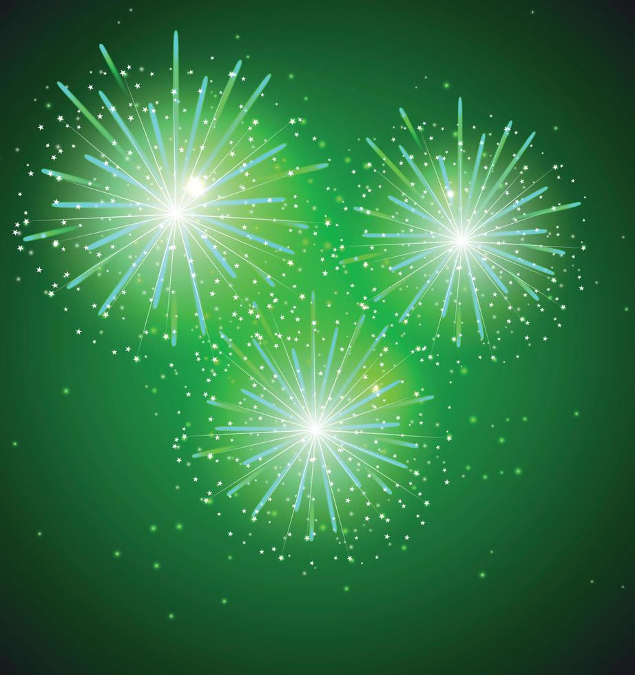 Glossy Fireworks Background Vector Illustration