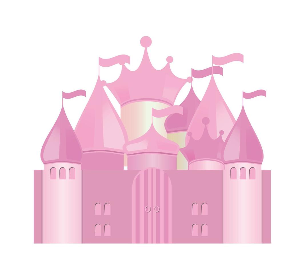 Fondo de princesa con ilustración de vector de castillo