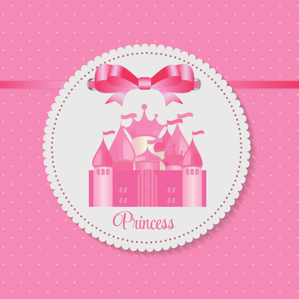 Princess  Background with Castle Vector Illustration