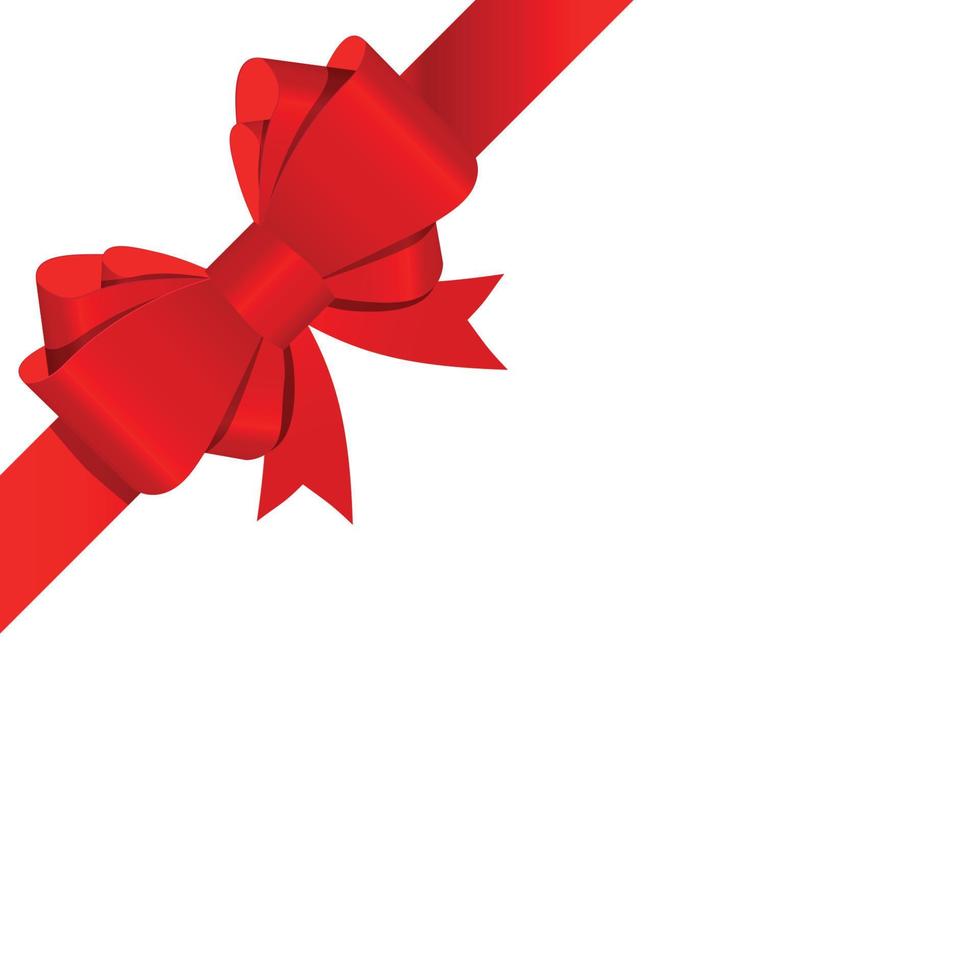 Gift Bow with Ribbon Vector Illustration