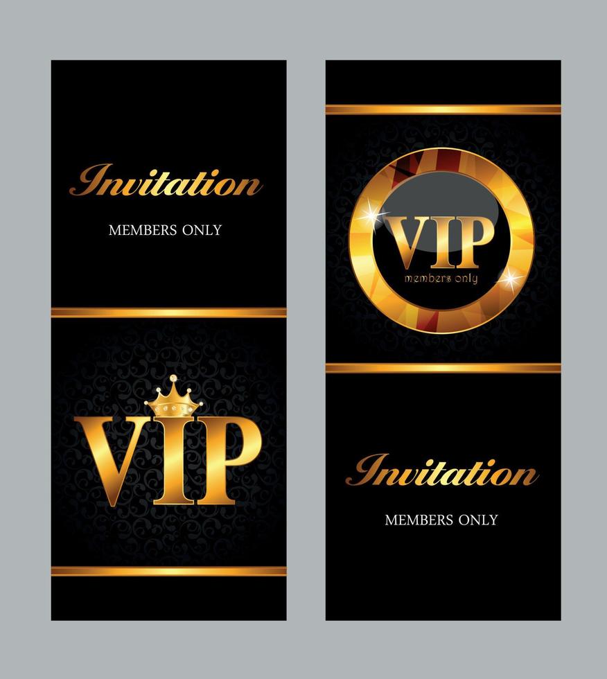 VIP Members Card Vector Illustration