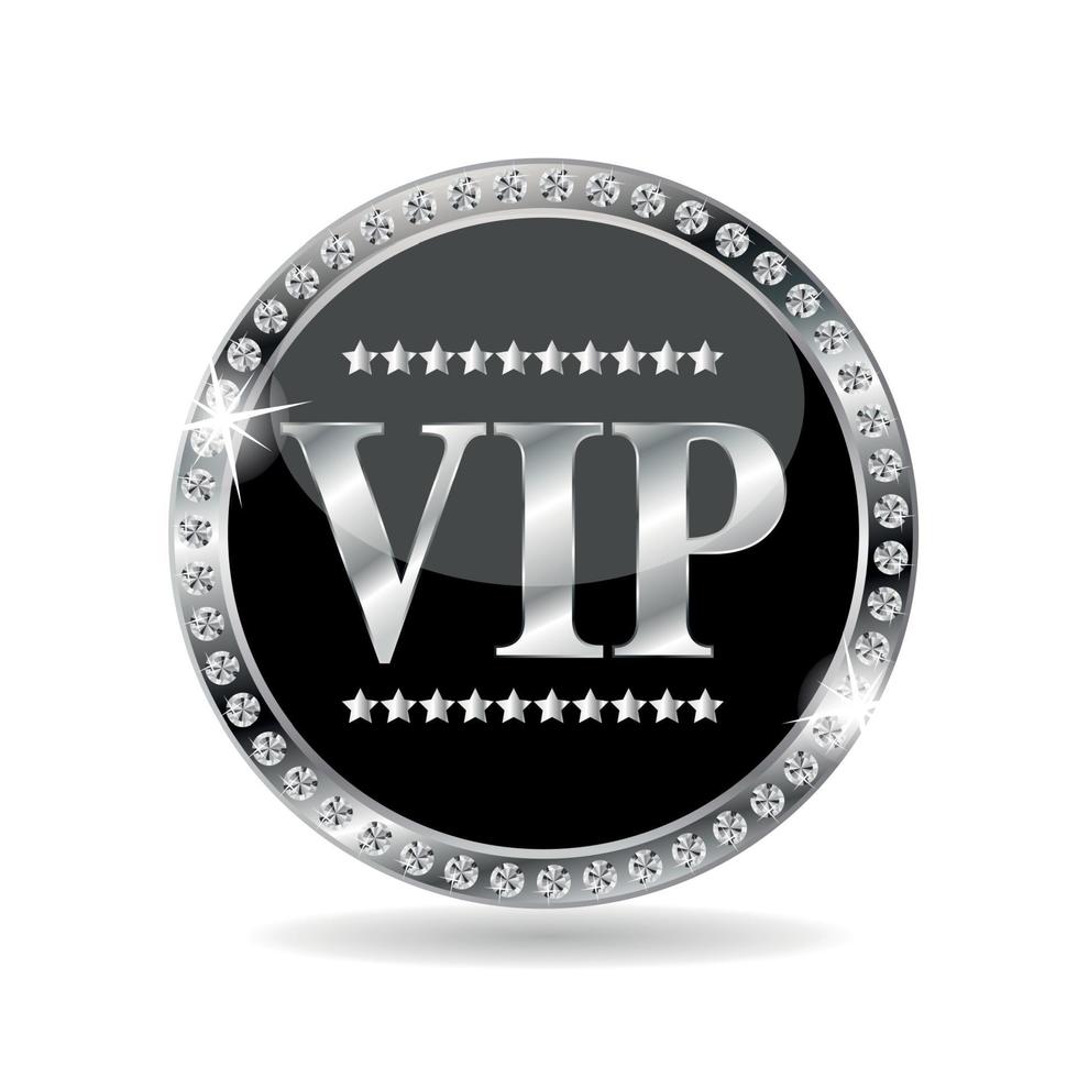 VIP Members Label Vector Illustration