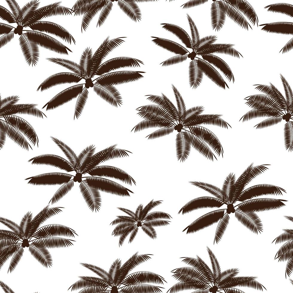 Palm Leaf Seamless Pattern Background Vector Illustration