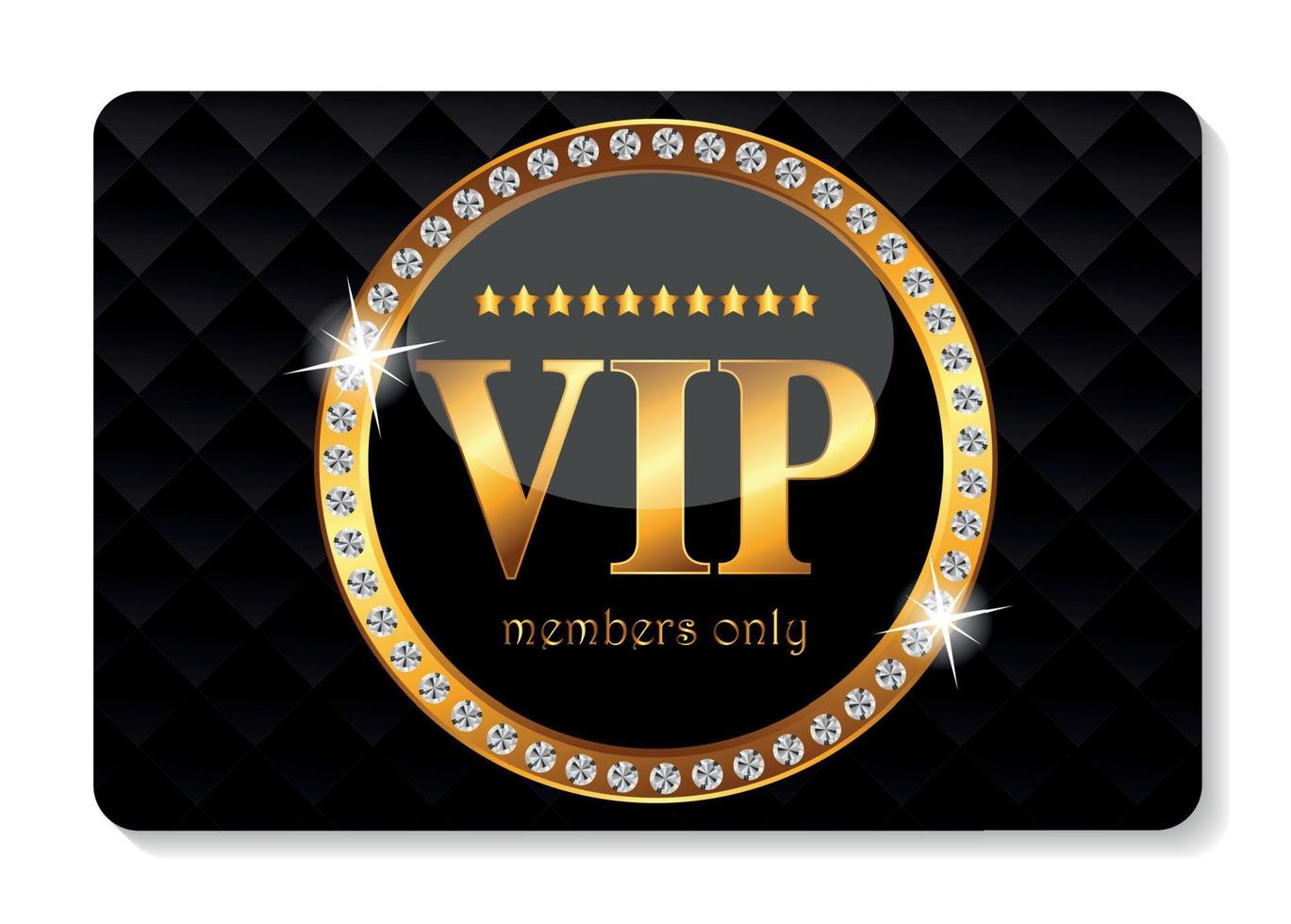 VIP Members Card Vector Illustration