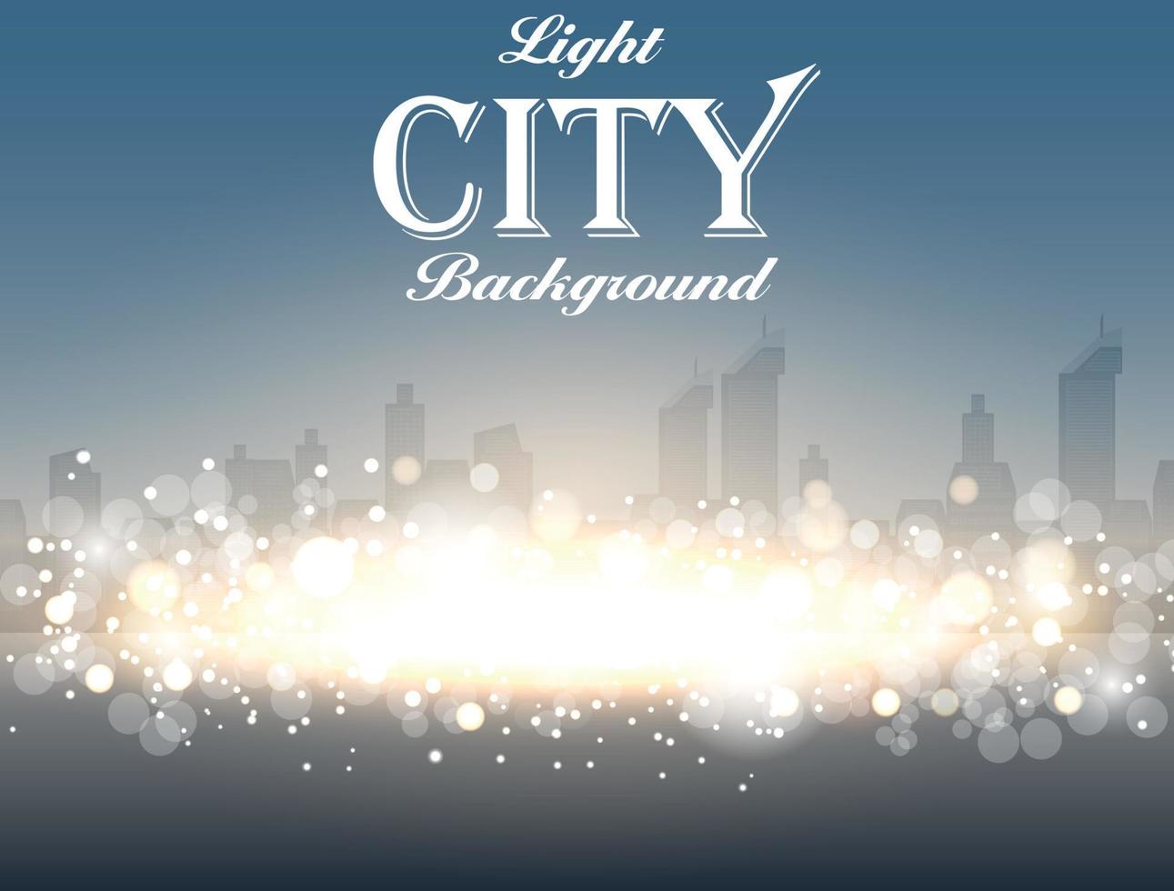 Light City Background Vector Illustration