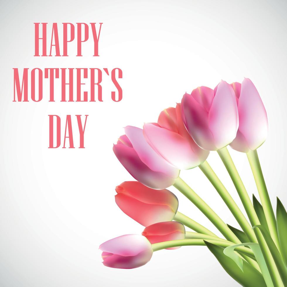 Happy Mother Day Poster Card Vector Illustration